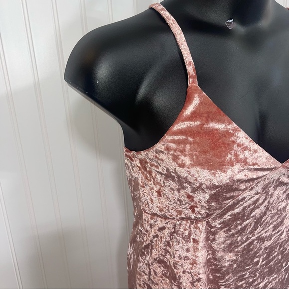 Pink Velvet Slip Dress - Picture 5 of 7